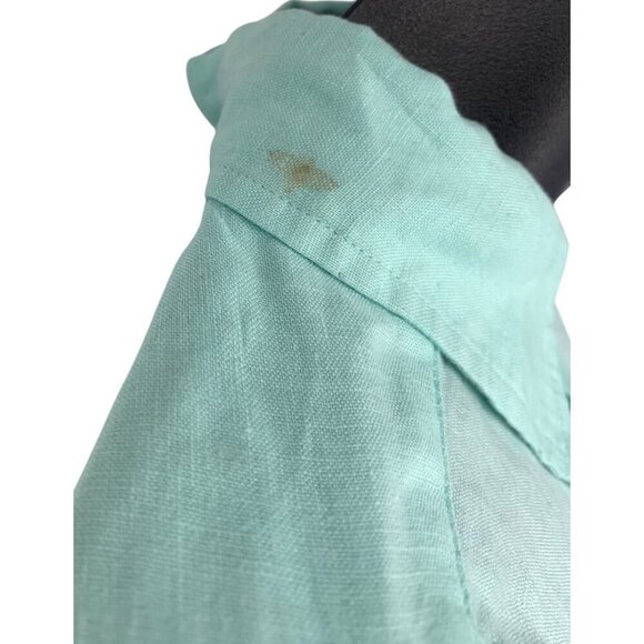Sea Level Swim Australia Shirt Size Small S Mint Green Linen Button Down New - Picture 7 of 10